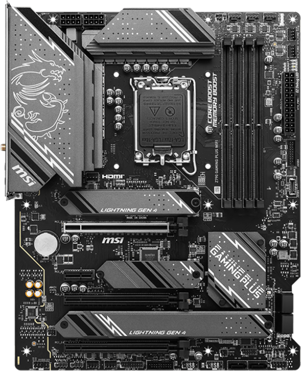 MSI Z790 GAMING PLUS WIFI 7200Mhz(OC) DDR5 M.2 DP HDMI 1700P - Image 1