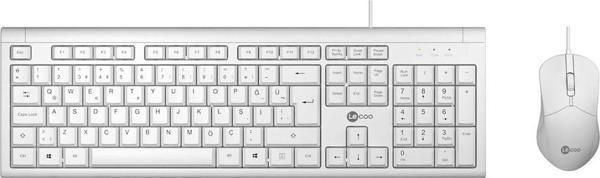 LENOVO LECOO CM101 BEYAZ KABLOLU KLAVYE & MOUSE SET - Image 1
