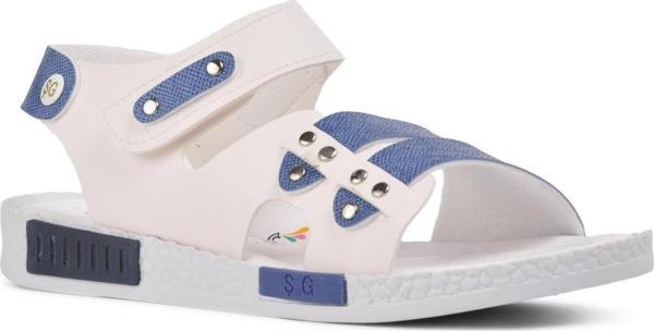 Şiringenç 210107 Beyaz-Kot Mavi Comfort Erkek Çocuk Sandalet - Image 1