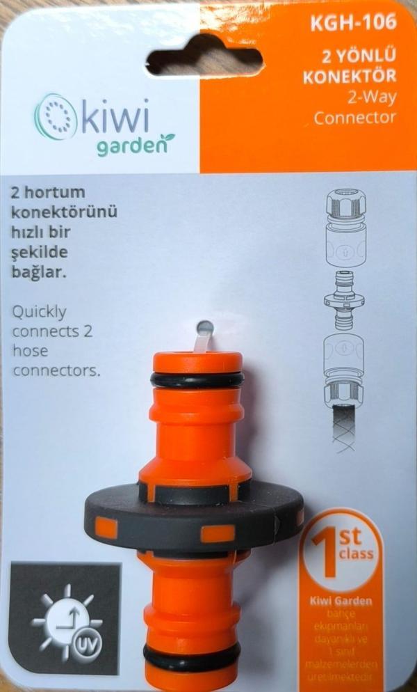 Kiwi Bahçe Hortum Bağlantı 2 Yönlü Konektör KGH-106 - Image 1