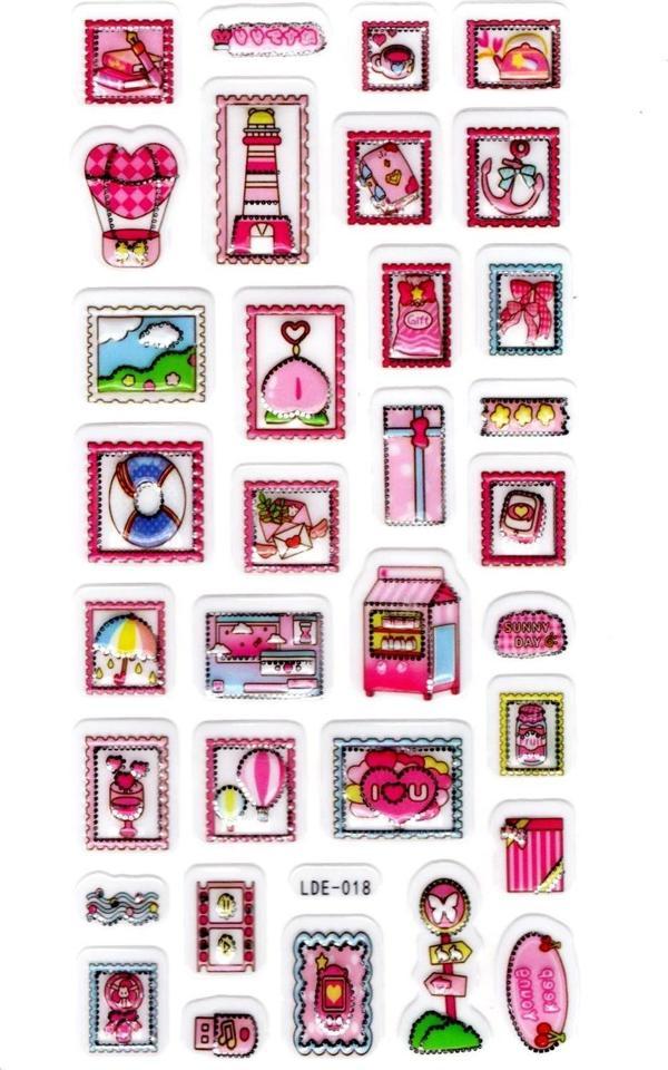 Sticker Kabartmalı Stiker Defter Planlayıcı Etiket (Lde018)-19x9cm - Mektup Pulu Kartpostal - Image 1