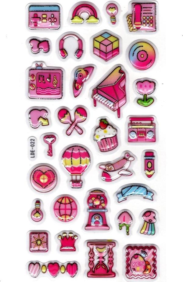 Sticker Kabartmalı Stiker Defter Planlayıcı Etiket (Lde022)-19x9cm - Nostaljik Telefon - Image 1