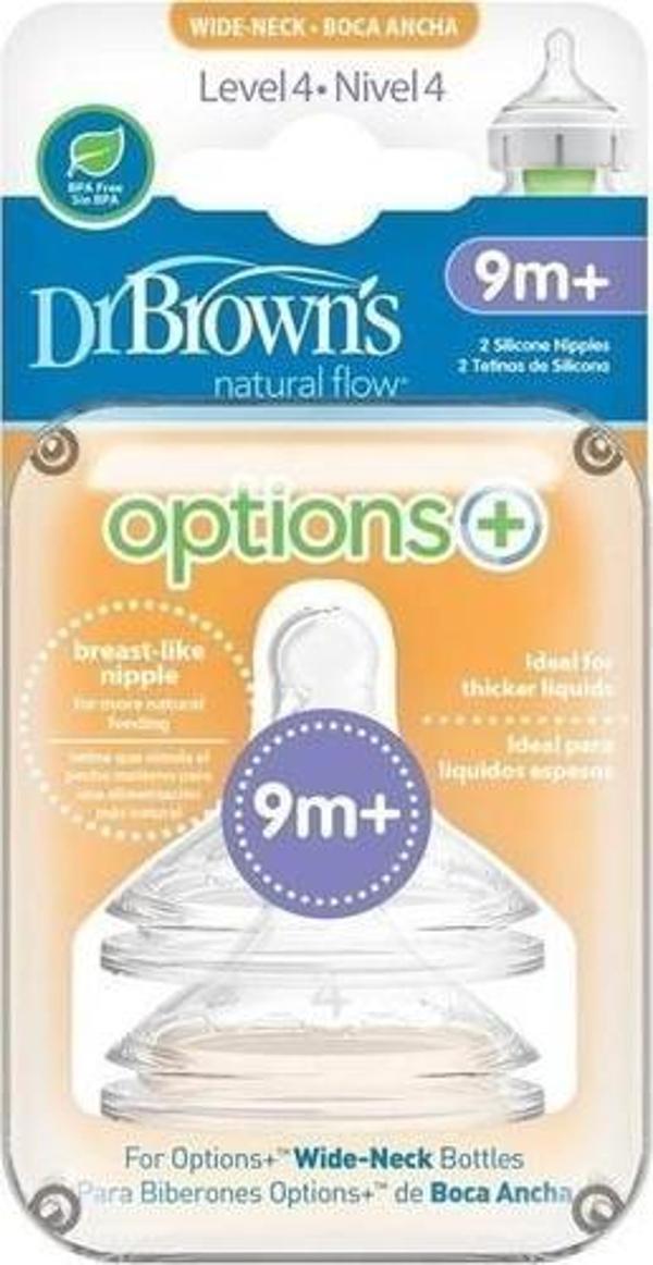 Dr.Brown's 4. Aşama Geniş Wide Ağız Biberon Emziği (2 Adet) - Image 1