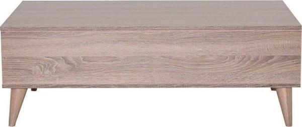 Adore Mobilya Dikdörtgen Çekmeceli Orta Sehpa-Latte-Lake Beyaz 110x40x65 cm (GxYxD) - Image 1