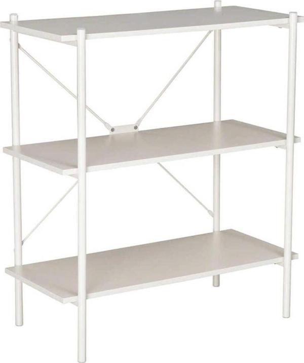 Adore Mobilya Retro 3 Raflı Metal Kitaplık-Vizon 80x92x40 cm - Image 1