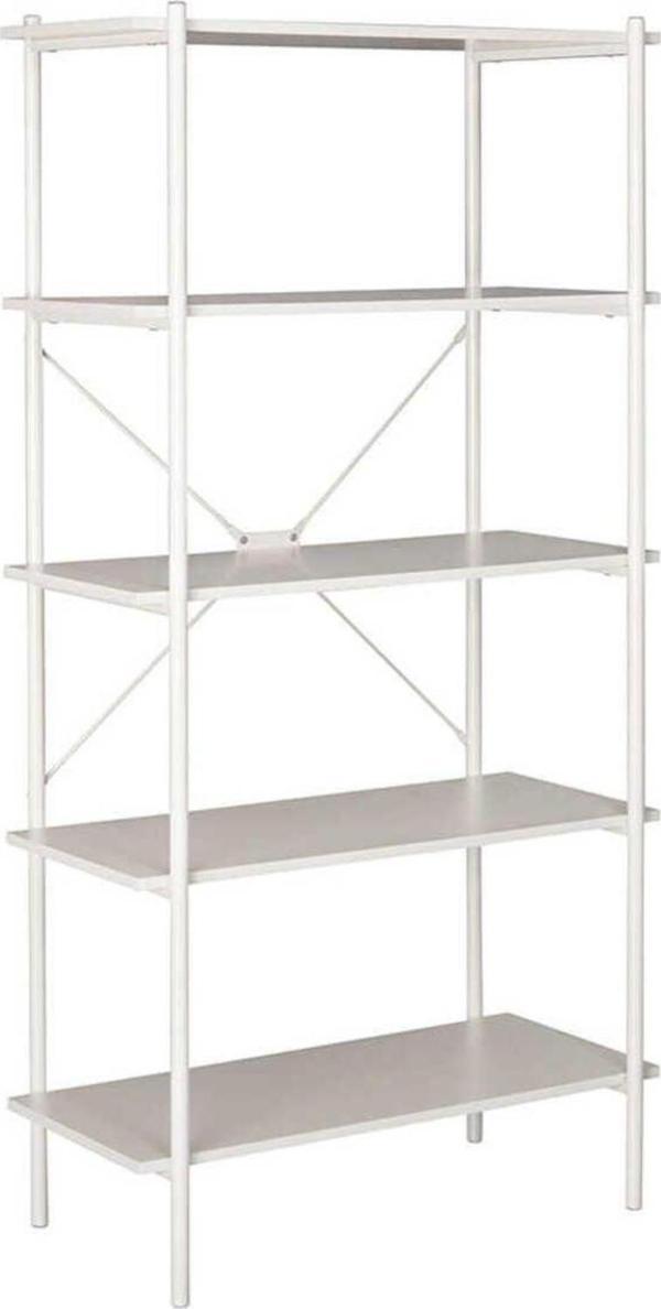 Adore Mobilya Retro 5 Raflı Metal Kitaplık-Vizon 80x163x40 cm - Image 1