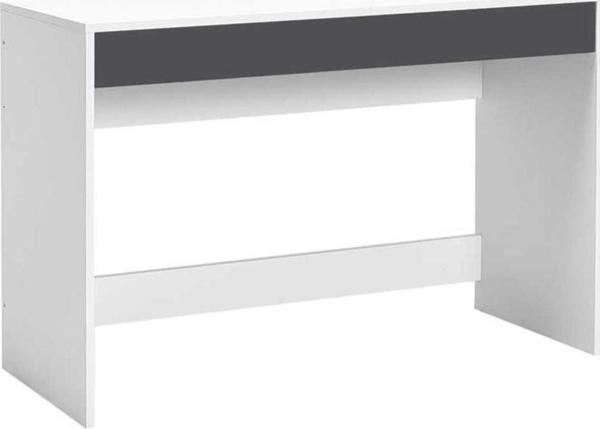 Adore Mobilya Vera Çekmeceli Çalışma Masası-Beyaz-Antrasit 110x75x42 cm (GxYxD) - Image 1