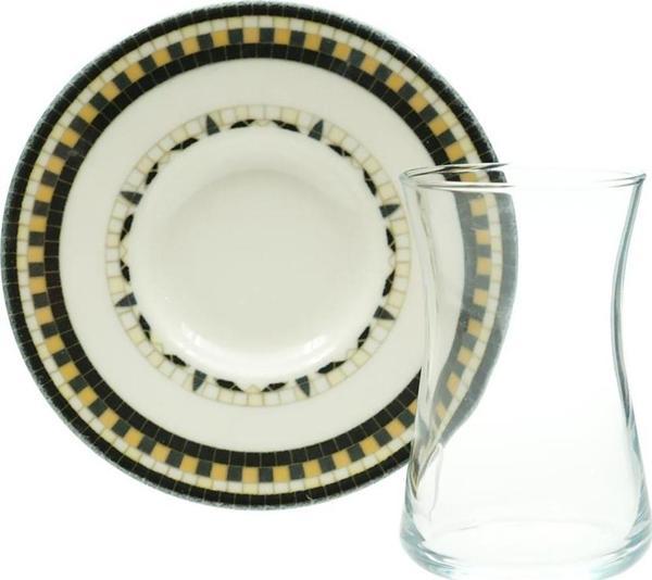 Tulu Heybeli 6 Kişilik 12 Parça Çay Seti 160 ml - Image 1