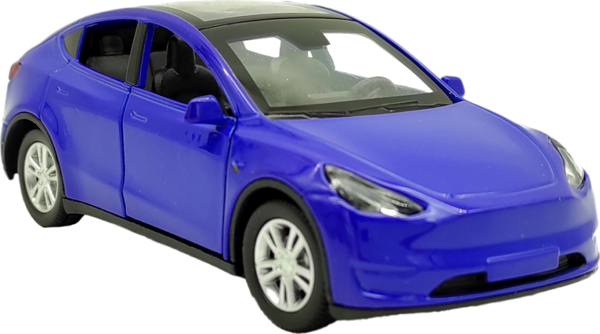 Birlik Oyuncak Minitro 1:36 Metal Çekbırak Sesli Işıklı Tesla Model Y FY6368-12D MAVİ - Image 1
