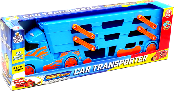 King Toys Yarış Parkurlu Taşıyıcı Tır Mavi 1033 ARABASIZ Mavi - Image 1
