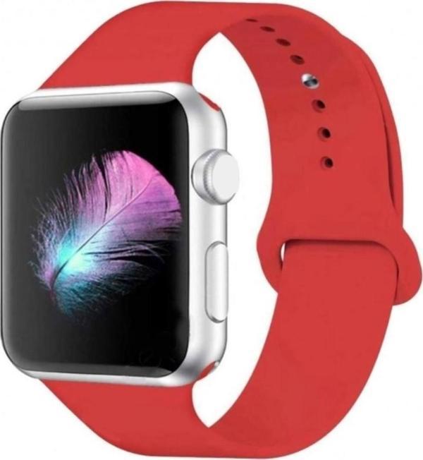 Winex T700 Android iOS Uyumlu Çağrı Özellikli Akıllı Saat Gümüş Kasa Kırmızı Kordon - Image 1