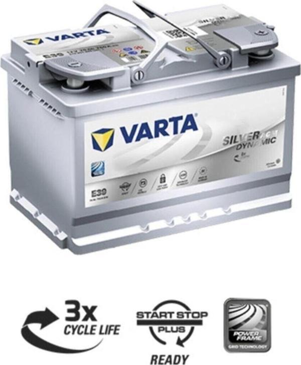 Varta Silver Agm Dynamıc 12V 70Ah E39 Akü - Eski Akü İadesiz - Image 1