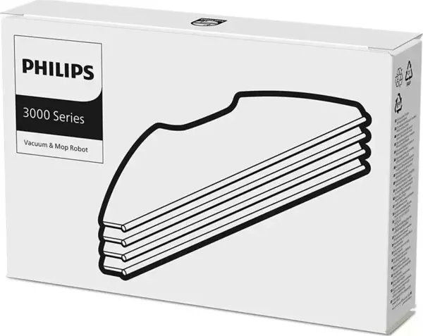 Philips XV1430/00 Robot Süpürge 3000 Serisi 4’lü Mikrofiber Paspas Bezi - Image 1