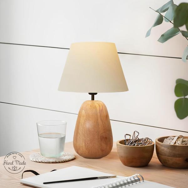 Homing Vernon El yapımı Ahşap Abajur Kumaş Başlık 241474 - Image 1
