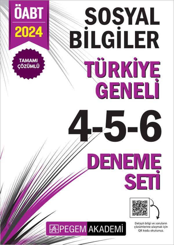 2024 KPSS ÖABT Sosyal Bilgiler Tamamı Çözümlü Türkiye Geneli 4-5-6 (3'lü Deneme Seti) - Pegem Akademi Yayıncılık - Image 1