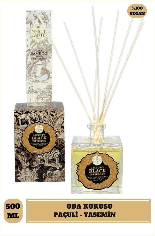 Oda Kokusu Luxury Black Yasemin Paçuli Pembe Gül Vanilya İris Çiçeği Kokusu 500 ml - Image 1