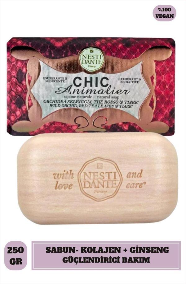 Sabun Chic Animalier Red Vahşi Orkide Kokulu Antioksidant Kolajen Vegan Bakım 250 g - Image 1