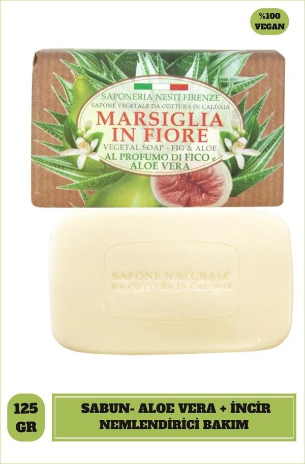 Sabun Marsiglia in Fiore İncir Ve Aloe Vera Vegan Bakım 125 g - Image 1