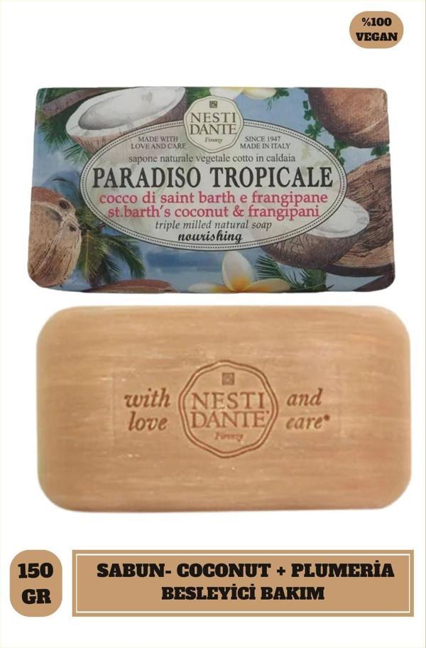 Sabun Paradiso Tropicale St. Bath Coconut and Frangipane Hindistan Cevizli Turta Vegan Bakım 250 g - Image 1