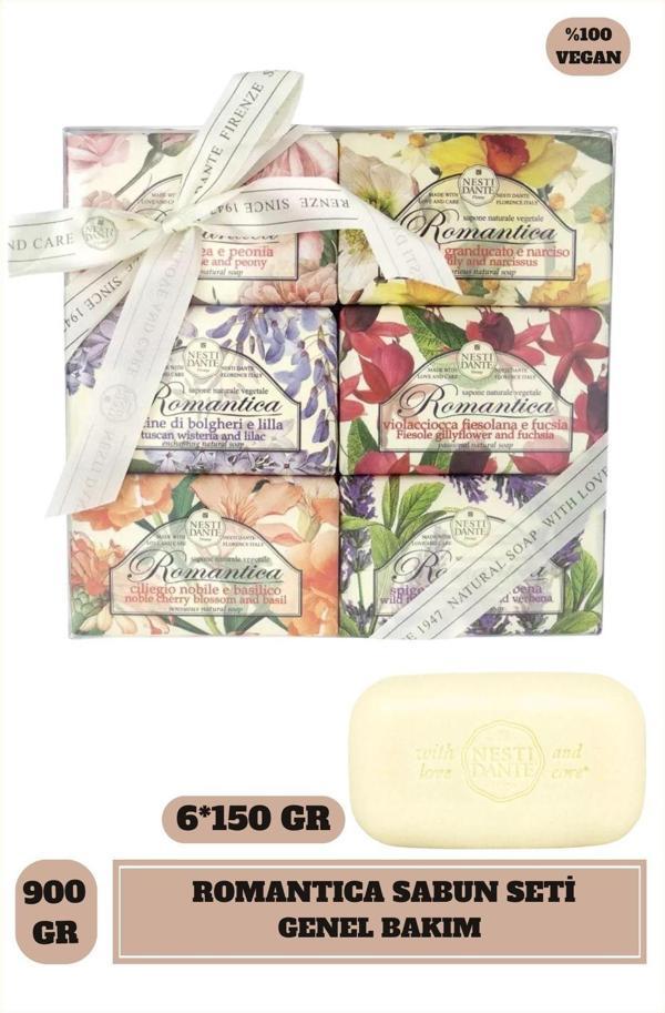 Sabun Seti Romantica 6 Çeşit Kokulu Vegan Sabun 6 x 150 Gr - Image 1