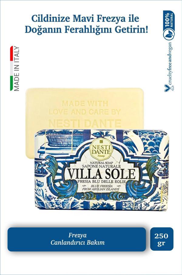 Sabun Villa Sole Fresia Blu Delle Eolie Vegan Bakım 250 g - Image 1