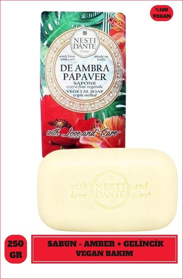 Sabun With Love and Care De Ambra Papaver Gelincik Vegan Bakım 250 g - Image 1