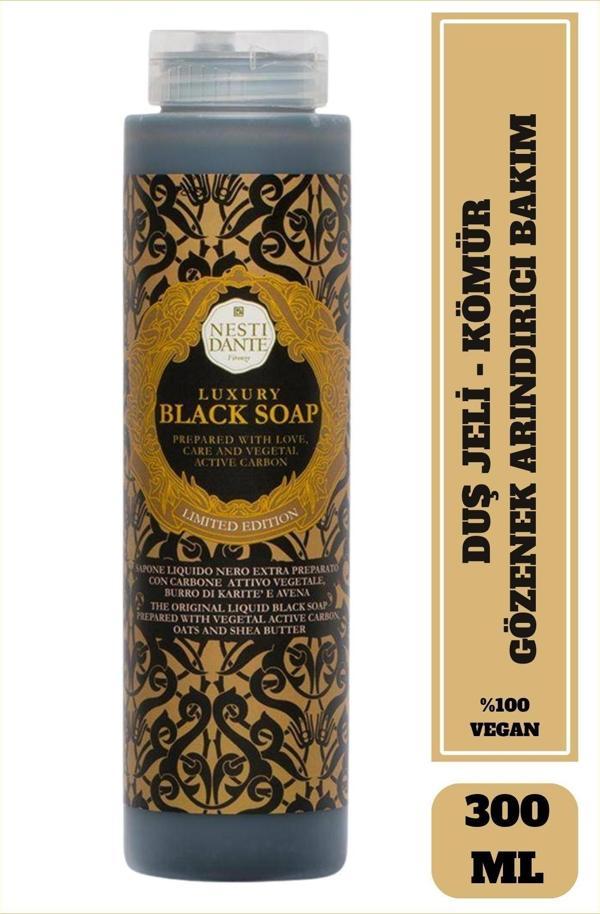 Sıvı Sabun Luxury Black Aktif Karbon Arındırıcı Vegan Bakım 300 ml - Image 1