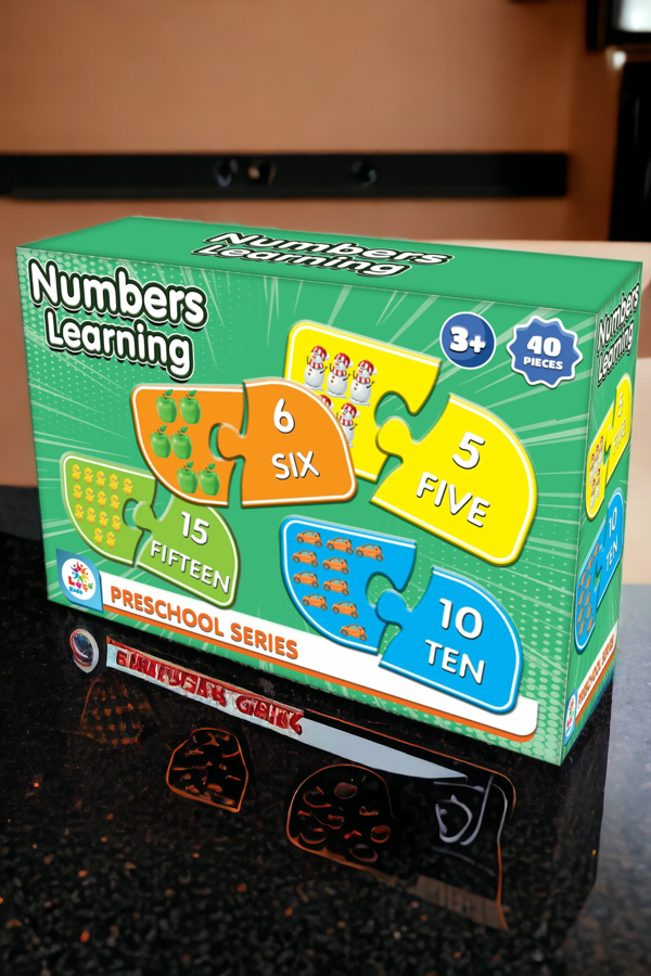 40'lı İngilizce Sayıları Öğreniyorum Eğitici Oyun Seti | Kutulu Puzzle Oyun Set LC7489 - Image 1