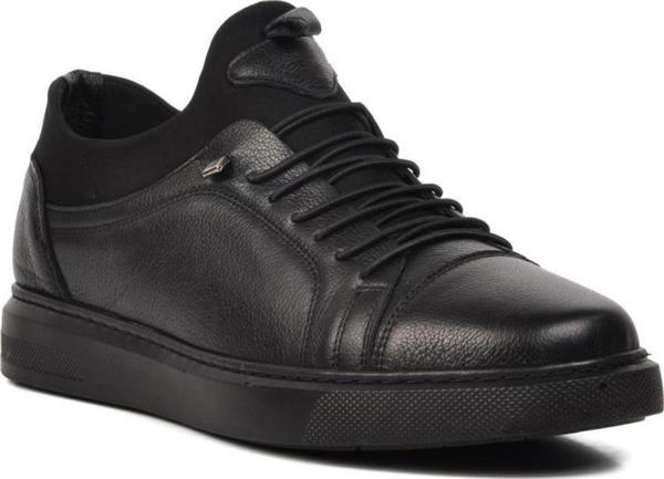 Ayakmod 818 Siyah Hakiki Deri Erkek Günlük Ayakkabı - Image 1