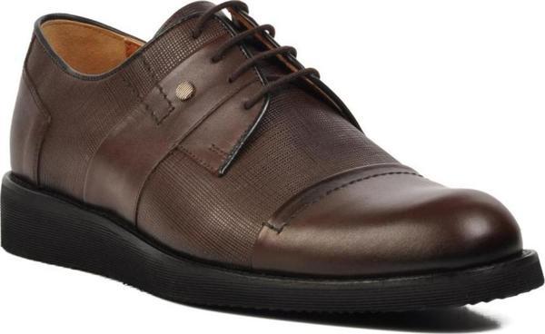 Ayakmod Premium 33233 Kahve Hakiki Deri Erkek Casual Ayakkabı - Image 1