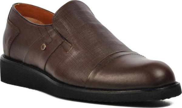 Ayakmod Premium 03256 Kahve Hakiki Deri Erkek Casual Ayakkabı - Image 1