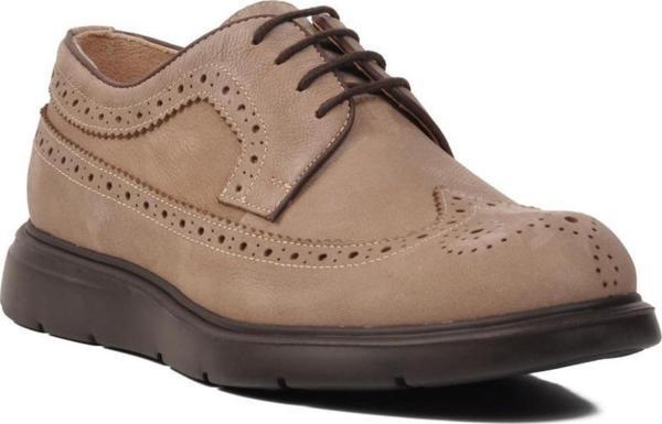 Ayakmod Premium 33281 Vizon Nubuk Hakiki Deri Erkek Casual Ayakkabı - Image 1