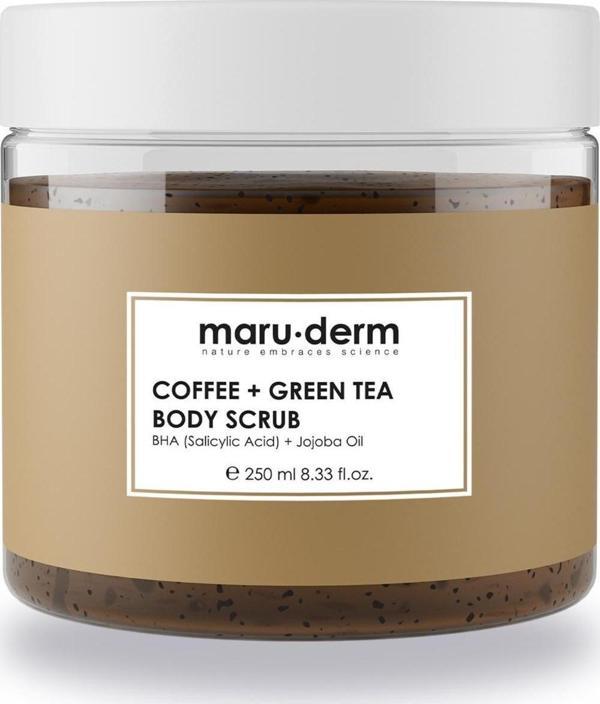 Maru.Derm Body Scrub | Kahve + Yeşil Çay Özlü Vücut Peelingi | BHA + Jojoba Yağı 250 ML - Image 1
