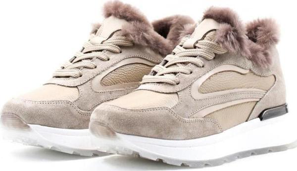 Hakiki Deri Kürklü Kadın Casual Ayakkabı 757KZA24503 - Image 1