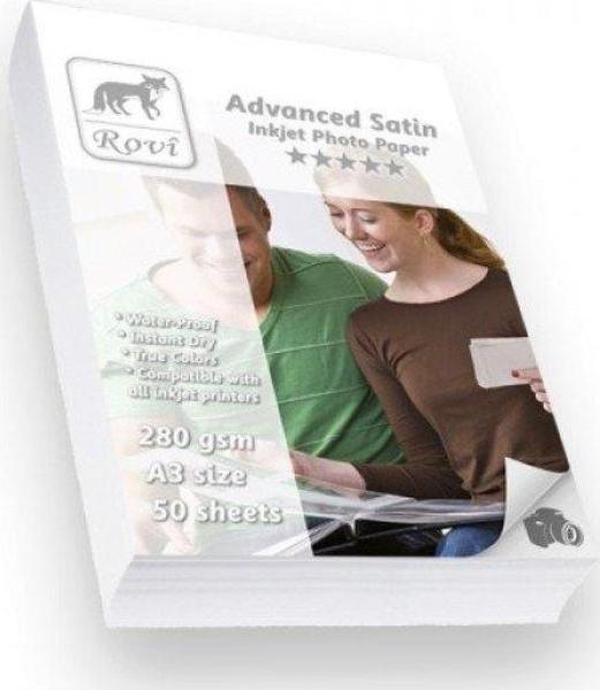 Rovi Advanced Satin A3 Fotoğraf Kağıdı 280gr - 50 Yaprak - Image 1