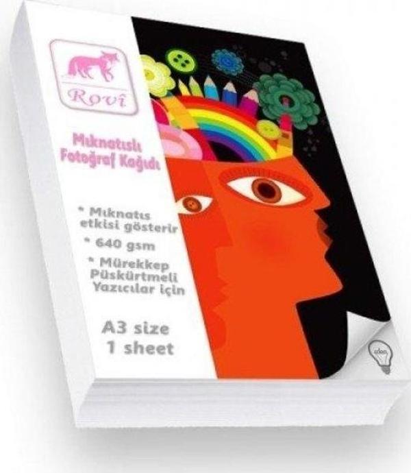 Rovi Fine-Art Mıknatıslı Fotoğraf Kağıdı - 640gsm - 5yp - A3 - Image 1