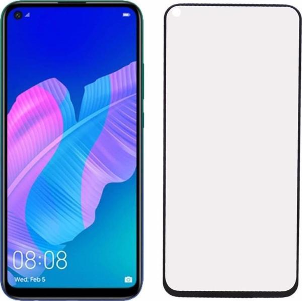 Huawei Uyumlu P40 Lite Tam Kaplayan Kırılmaz Cam Koruyucu 5d 9d Siyah - Image 1