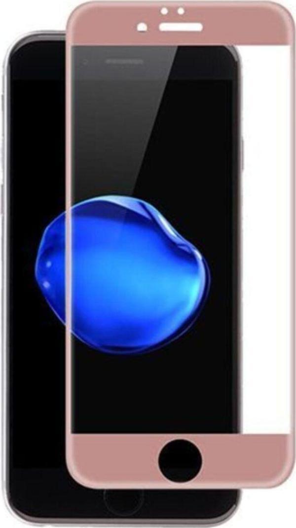 Iphone Uyumlu 7 Plus/8 Plus Kavisli 4d Cam Ekran Koruyucu Rose Gold - Image 1