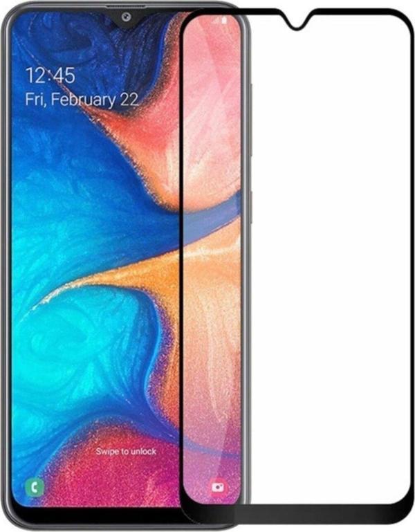 SamsungUyumlu A32 Tam Kaplayan Kırılmaz Cam Koruyucu 5d 9d Siyah - Image 1