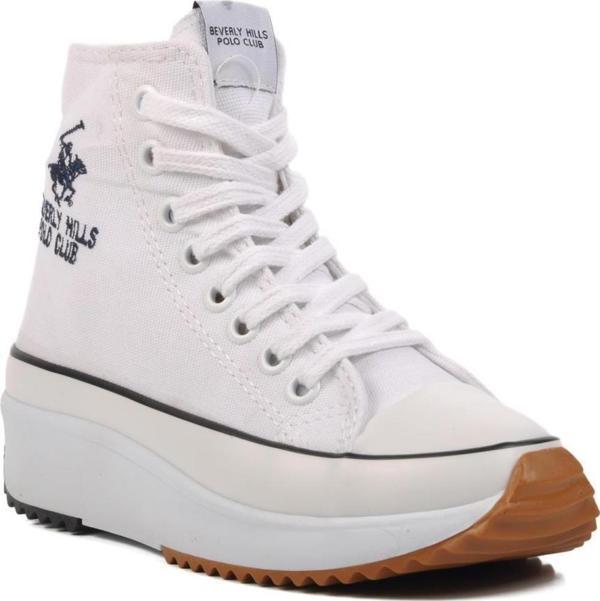 Beverly Hills Polo Club PO-30100 Beyaz Unisex Hi Sneaker - Image 1
