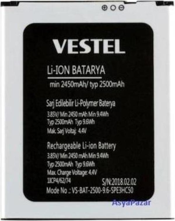 Vestel Venüs E3  Pil Batarya VS-BAT-2500 İthal - Image 1