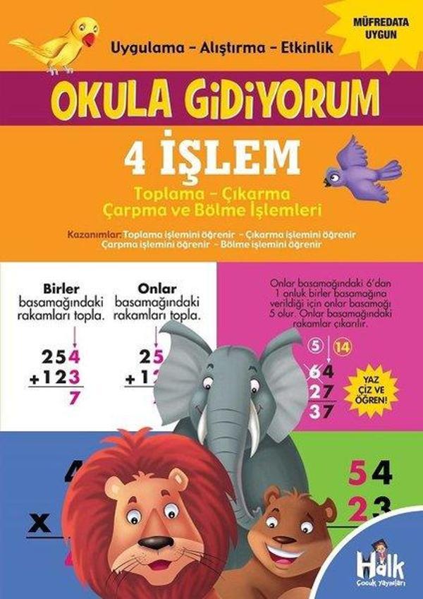 4 İşlem - Okula Gidiyorum - Halk Kitabevi Yayınevi - Image 1