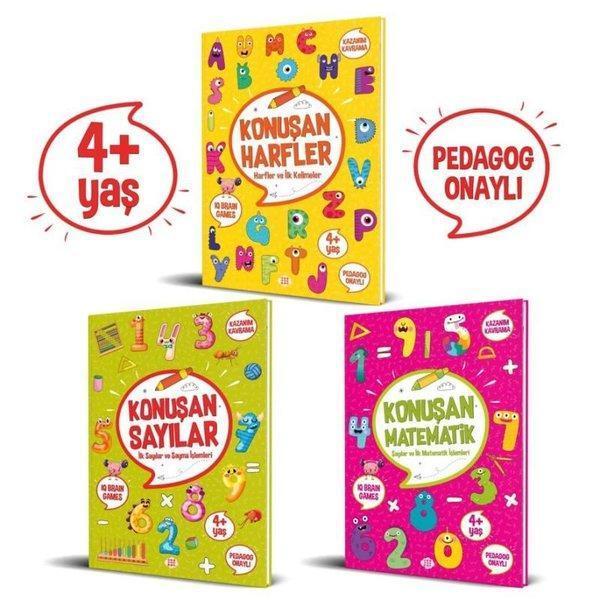 Konuşan Etkinlikler Serisi 4+ Yaş - 3 Kitap Takım - Dokuz Yayınları - Image 1