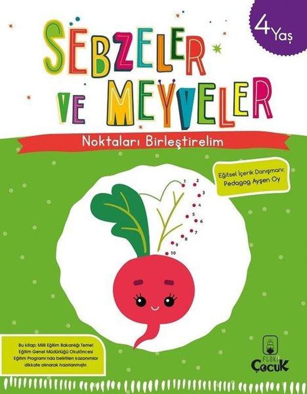 Noktaları Birleştirelim - Sebzeler ve Meyveler - 4 Yaş - Floki Çocuk - Image 1