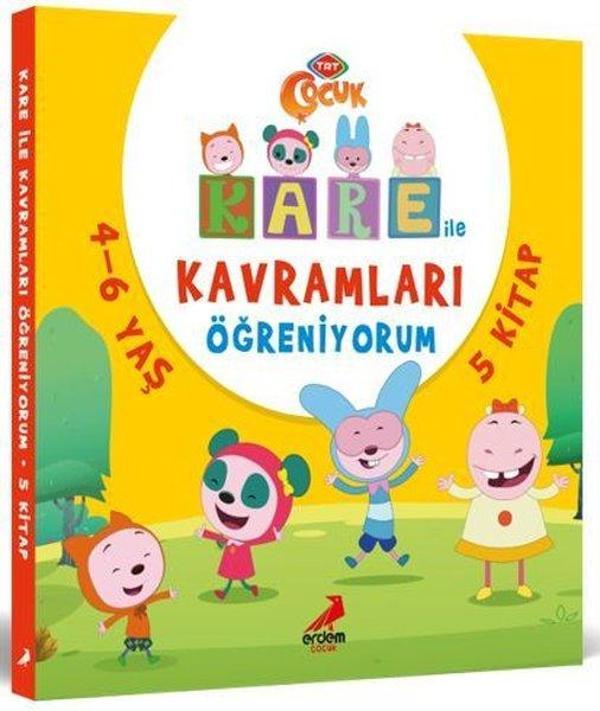 Kare ile Kavramları Öğreniyorum Seti - 5 Kitap Takım - Erdem Çocuk - Image 1