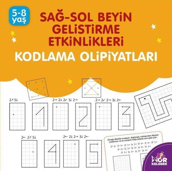 Kodlama Olimpiyatları 5 - 8 Yaş Mor Kelebek: Sağ - Sol Beyin Geliştirme Etkinlikleri - Halk Kitabevi Yayınevi - Image 1