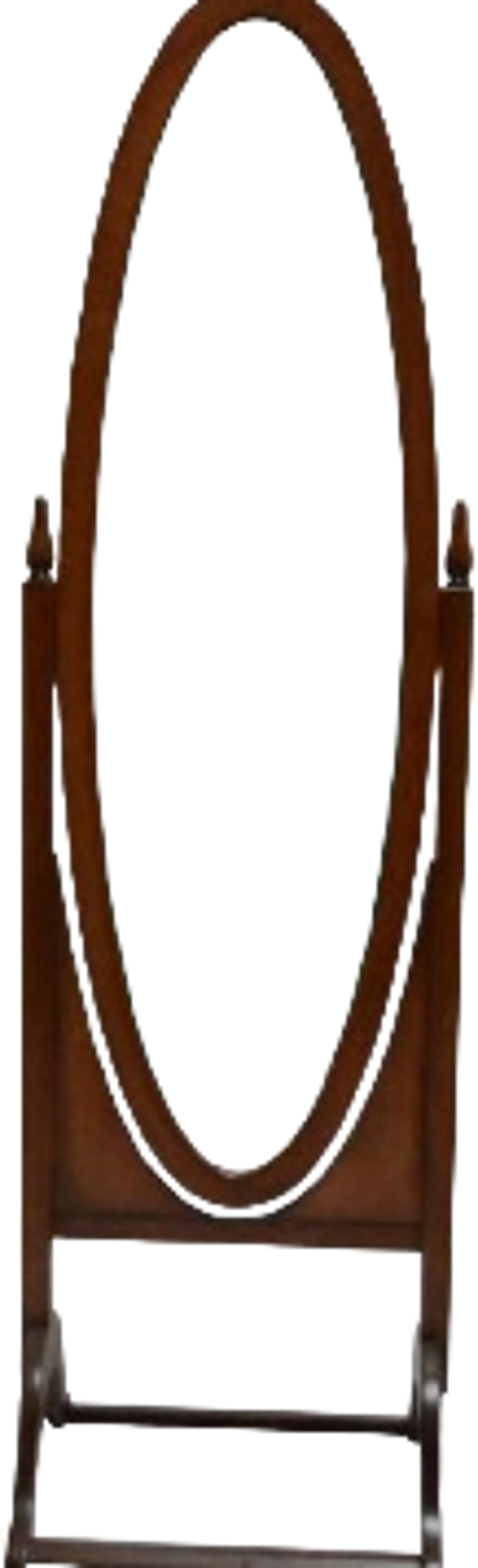 Ayna 13620 Boy Oval Ahşap Kayın Ve MDF iskelet. Parlak Ceviz Lake Ayna El Yapım - Image 1
