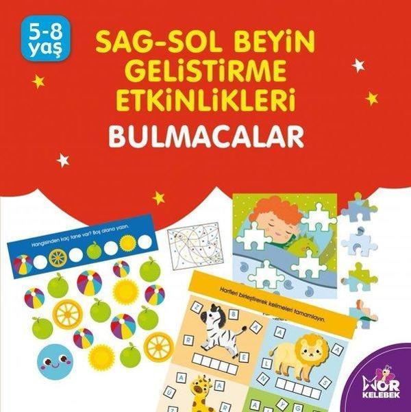 Bulmacalar 5 - 8 Yaş Mor Kelebek: Sağ - Sol Beyin Geliştirme Etkinlikleri - Halk Kitabevi Yayınevi - Image 1
