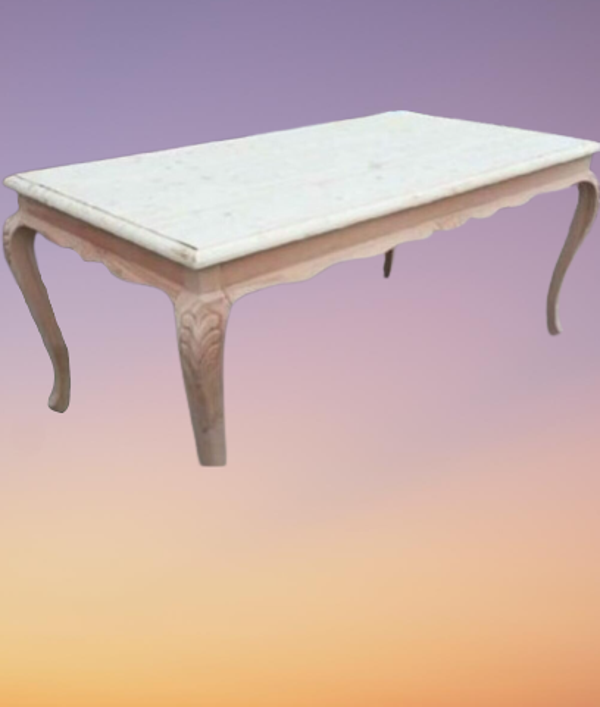 Masa 13596 LÜKENS ASLAN Ayak Oymalı sabit Model ladin Tabla HAM Klasik El Yapım - Image 1