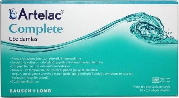 Bausch + Lomb Artelac Complete Tek Dozluk Damla 30*0,5ml - Image 1
